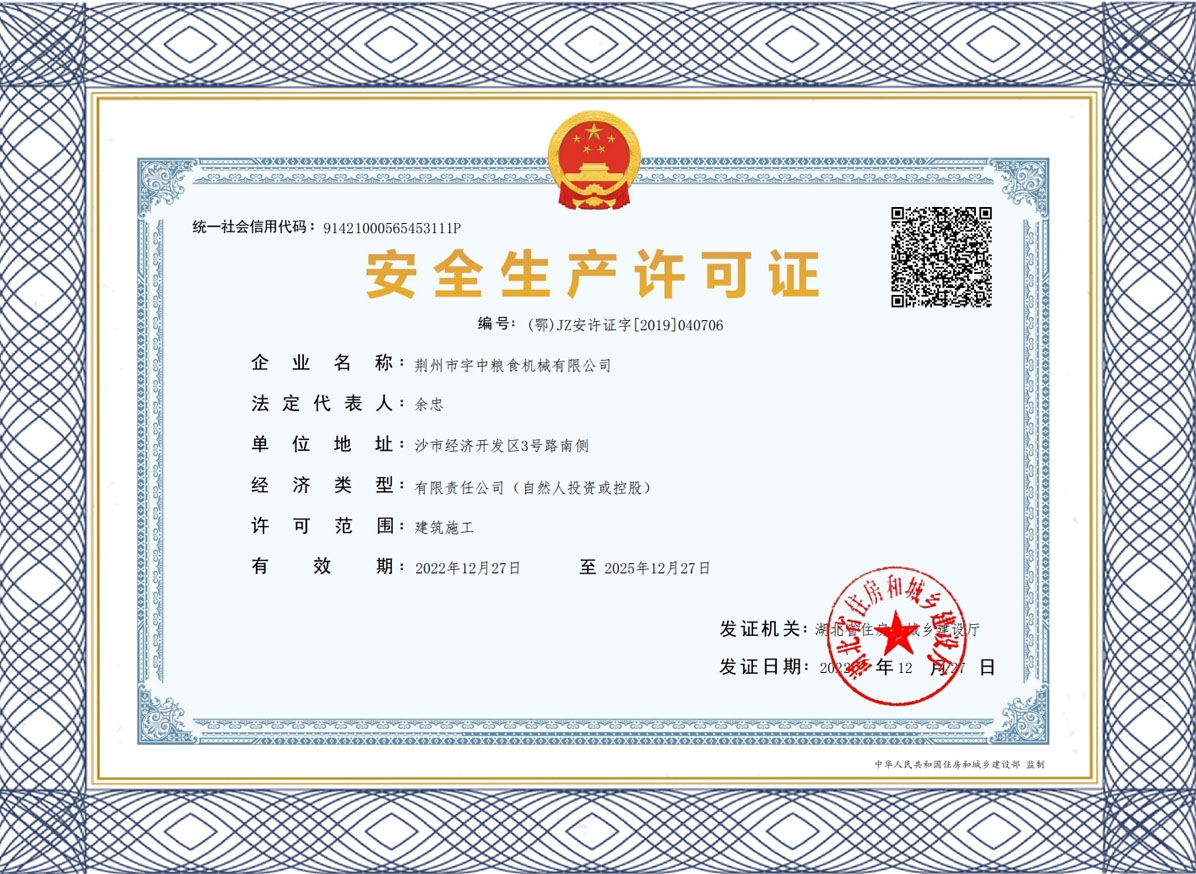 Safety Production Permit License