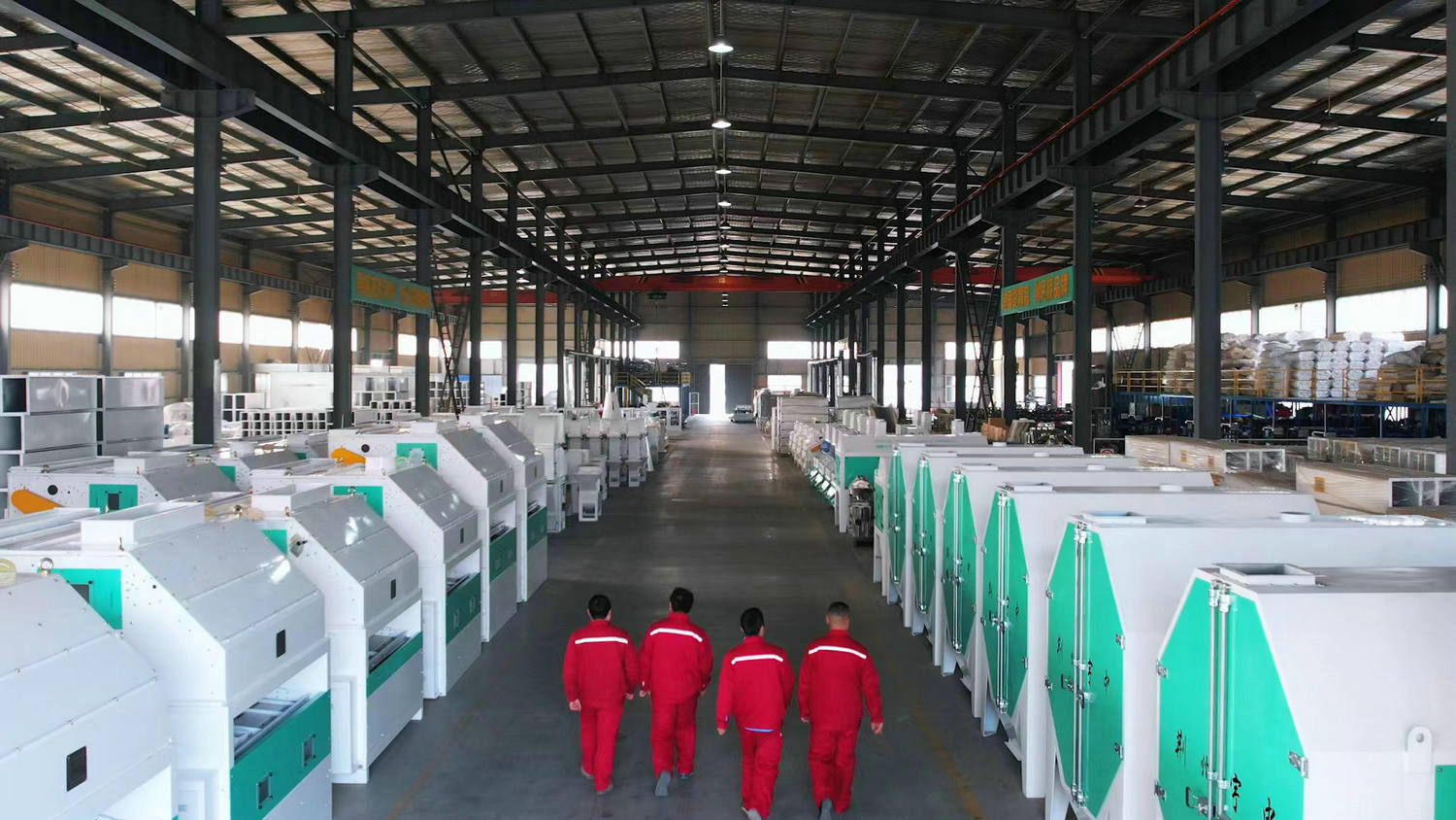 Production assembly lines of impurities separator classifiers